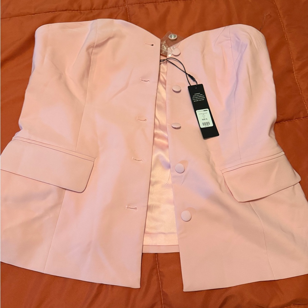 Fashion Nova Pink Button Down Shirt